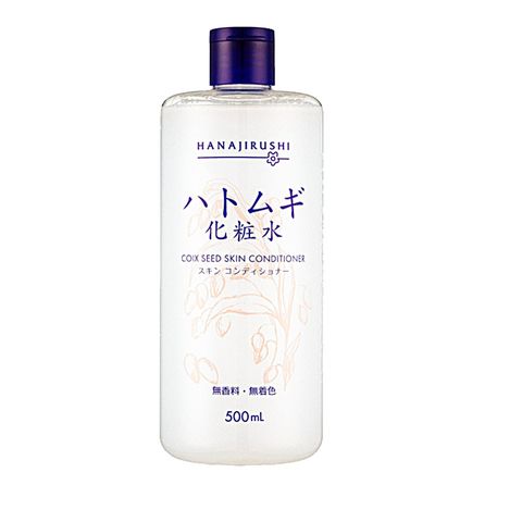 Nước Hoa Hồng Hanajirushi Coix Seed Skin Conditioner 500ml - Cấp Ẩm, Làm Sạch Da, Thích Hợp Mọi Loại Da, Chiết Xuất Tự Nhiên