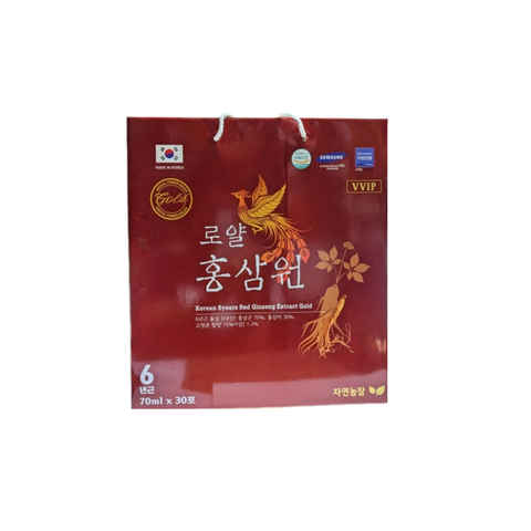 Nước Hồng Sâm Hoàng Gia Hàn Quốc 6 Năm Tuổi - Hộp 30 Gói x 70ml, Tinh Chất Bồi Bổ Sức Khỏe, Hỗ Trợ Giảm Căng Thẳng