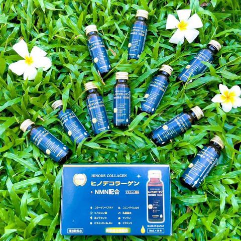 Nước uống collagen đẹp da Hinode Collagen Premium Nhật Bản - Hỗ trợ trẻ hóa, tái tạo da, tăng cường sức khỏe, 10 lọ x 50ml
