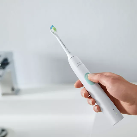 Bộ 2 bàn chải điện Philips Sonicare ProtectiveClean 4300 HX6807/35 - Công nghệ sóng âm hiện đại giúp làm sạch răng miệng tối ưu