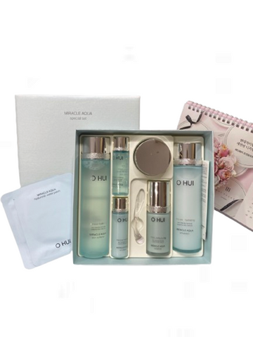 Set dưỡng cấp nước kiềm dầu Ohui Miracle Aqua Special Set 6 món