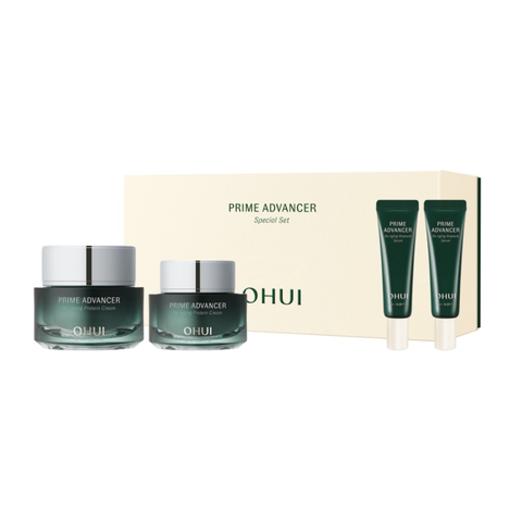 Set Kem Dưỡng Căng Bóng Ohui Prime Advancer Capture Cream 70ml - Cấp Ẩm, Chống Lão Hóa, Làm Sáng Da, Bao Gồm Serum Tặng Kèm