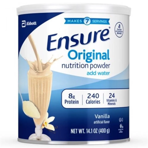 Sữa Bột Ensure Powder 397g - Thực phẩm dinh dưỡng bổ sung cho người già, trẻ em kén ăn, hỗ trợ tăng cường sức khỏe, hương vị vani thơm ngon