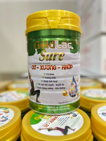 Sữa Dinh Dưỡng Goldlac Sure Cơ Xương Khớp 900g - Hỗ Trợ Bổ Sung Canxi và Vitamin Cho Người Trên 30 Tuổi, Thích Hợp Cho Người Tiểu Đường