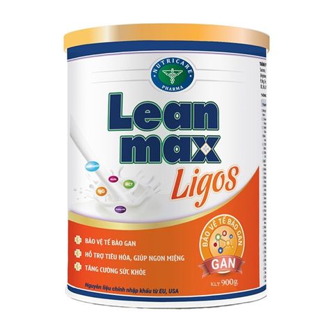 Sữa Dinh Dưỡng Nutricare Leanmax Ligos 900g - Hỗ Trợ Gan, Tăng Cường Đề Kháng, Chứa BCAA và Vitamin B, Thích Hợp Cho Người Lớn và Trẻ Em Trên 6 Tuổi
