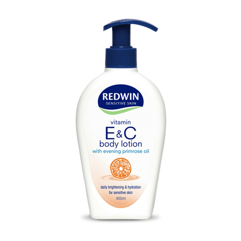 Sữa Dưỡng Thể Trắng Da Nhạy Cảm Redwin Vitamin E&C 400ml - Dưỡng Ẩm, Làm Dịu Da, Hỗ Trợ Tái Tạo, Phù Hợp Với Mọi Loại Da