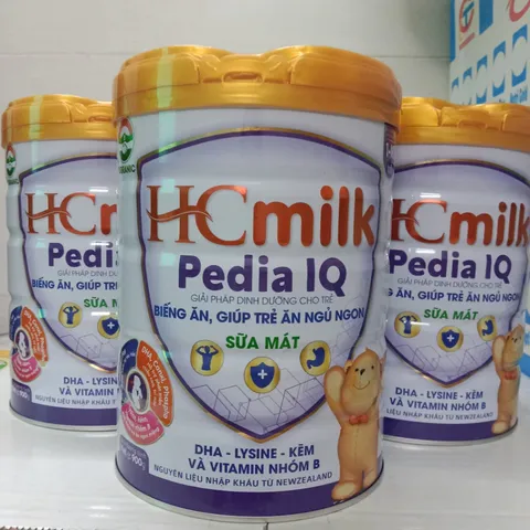 Sữa HC Milk Pedia IQ 900g - Dinh Dưỡng Bổ Sung Cho Trẻ Biếng Ăn Từ 1-10 Tuổi, Hỗ Trợ Tăng Cân Tự Nhiên, Phát Triển Khỏe Mạnh