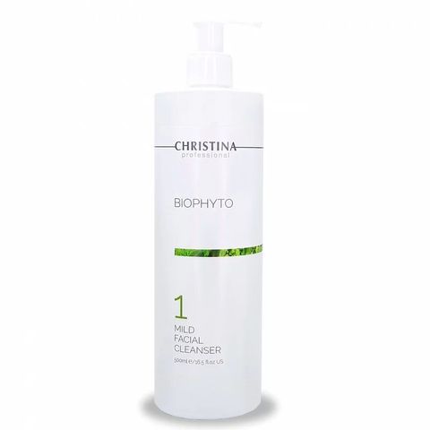 Sữa Rửa Mặt Làm Sạch Sâu Christina Biophyto 1 - Chiết Xuất Trà Xanh 500ml - Giúp Sạch Bụi Bẩn, Thông Thoáng Da