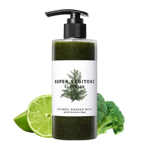 Sữa Rửa Mặt Thải Độc Super Vegitoks - Cleanser 3 Trong 1 Tẩy Trang, Rửa Mặt, Mặt Nạ Rau Củ Hàn Quốc Giúp Làm Sạch Da, Ngừa Mụn