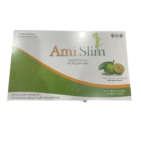 Thạch Ami Slim Hỗ Trợ Giảm Cân Giảm Mỡ Thừa Hộp 45 Gói