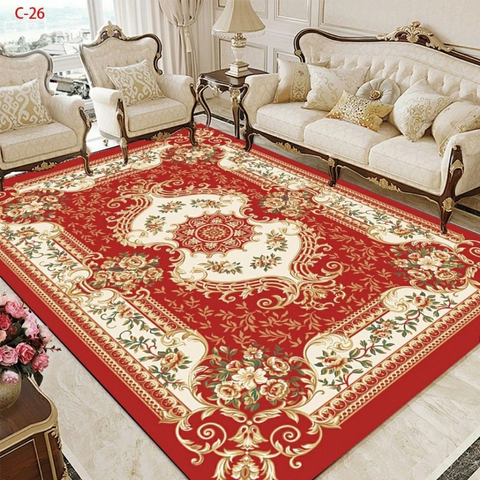 Thảm Bali Trải Sàn Chống Trượt 2x3m - Thảm Trang Trí Phòng Khách, Họa Tiết Sang Trọng, Ấm Áp, Dễ Vệ Sinh