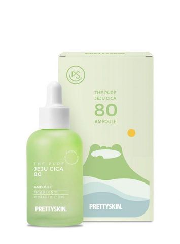 Tinh Chất Rau Má The Pure Jeju Cica 80 Ampoule Prettyskin 50ml - Serum Giảm Mụn, Làm Mờ Vết Thâm, Cung Cấp Độ Ẩm Cho Da Khỏe Đẹp