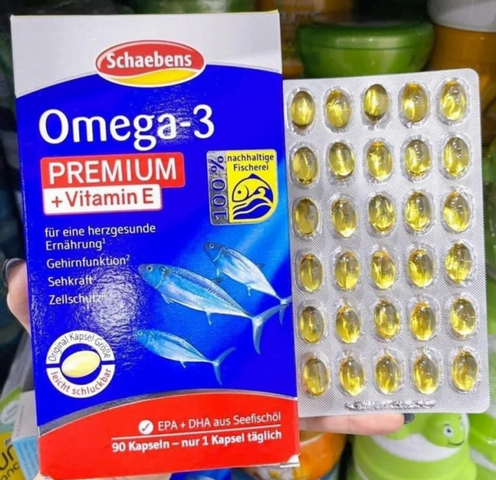 Viên Dầu Cá Schaebens Omega-3-Vitamin E cho Trẻ trên 10 tuổi