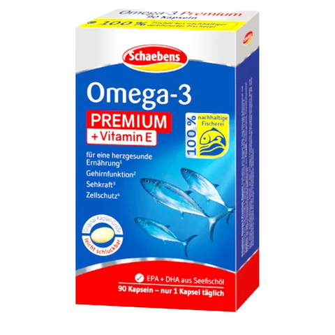 Viên Dầu Cá Schaebens Omega-3-Vitamin E cho Trẻ trên 10 tuổi