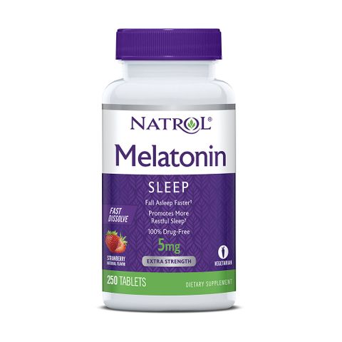 Viên Ngậm Ngủ Ngon Natrol Sleep 5mg - Giúp Thư Giãn, Hỗ Trợ Giấc Ngủ Sâu 250 Viên Hương Dâu Tươi Mát