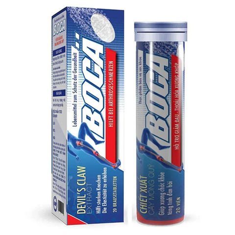 Viên Sủi Boca Hỗ Trợ Xương Khớp Tuýp 20 Viên