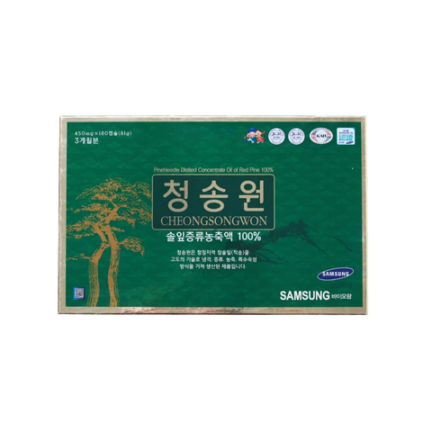 Viên tinh dầu thông đỏ Cheong Song Won hộp xanh 180 viên