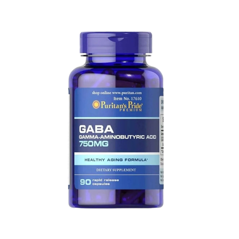 Viên Uống Hỗ Trợ Bổ Não Gaba Gamma-Aminobutyric 750mg Puritan's Pride 90 Viên