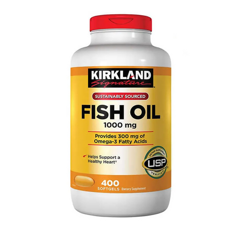 Viên uống Dầu cá Omega 3 Fish Oil Kirkland Signature 400 viên - Hỗ trợ sức khỏe tim mạch và sáng mắt, Giải pháp dinh dưỡng hiệu quả