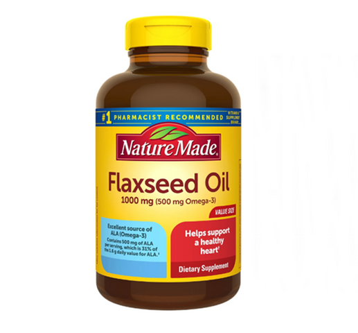 Viên Uống Dầu Hạt Lanh Flaxseed Oil Nature Made, Flaxseed Oil 180 Viên
