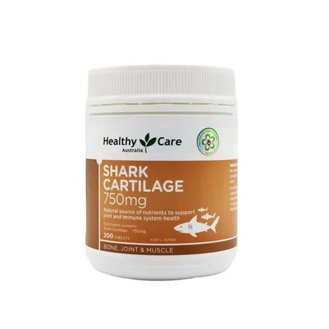 Viên Uống Healthy Care Shark Cartilage 750mg (Chai 200 viên)