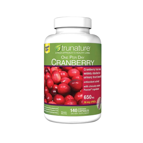 Viên Uống Hỗ Trợ Đường Tiết Niệu Cranberry Trunature 140 Viên - Hỗ Trợ Bảo Vệ Thận và Sức Khỏe Tiết Niệu, Tăng Cường Miễn Dịch