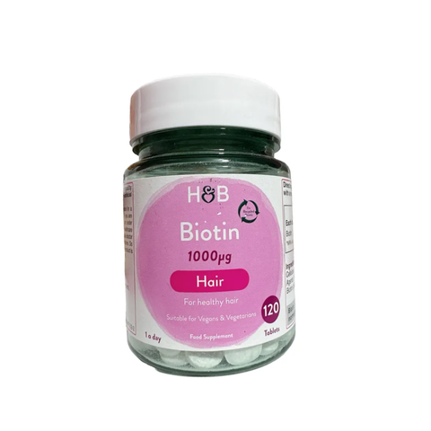 Viên Uống Holland & Barrett Biotin Hỗ Trợ Mọc Tóc 120 Viên