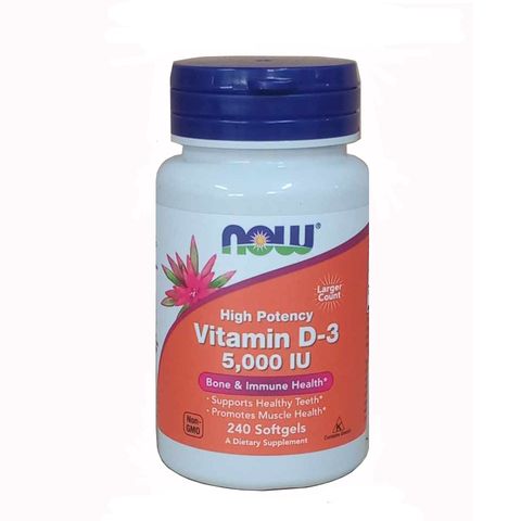 Viên uống vitamin D3 5000 IU Now của Mỹ