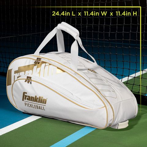 Balo Pickleball Franklin Pro Series - Màu Trắng/Vàng Thời Trang, Ngăn Chứa Rộng, Dành Cho Người Chơi Thể Thao