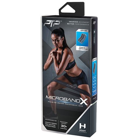 Băng tập đàn hồi PTP Microband X Heavy Charcoal đen - Dụng cụ thể thao gia đình, tăng cường sức mạnh và cơ bắp