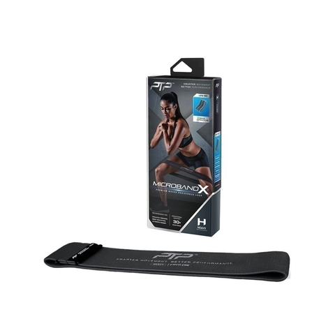 Băng tập đàn hồi PTP Microband X Heavy Charcoal đen - Dụng cụ thể thao gia đình, tăng cường sức mạnh và cơ bắp