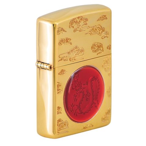 Bật Lửa Zippo Year of the Dragon 2024 - Phiên Bản Giới Hạn Châu Á Mạ Vàng CZA-3-27A - Quà Tặng Cho Fan Hâm Mộ Rồng