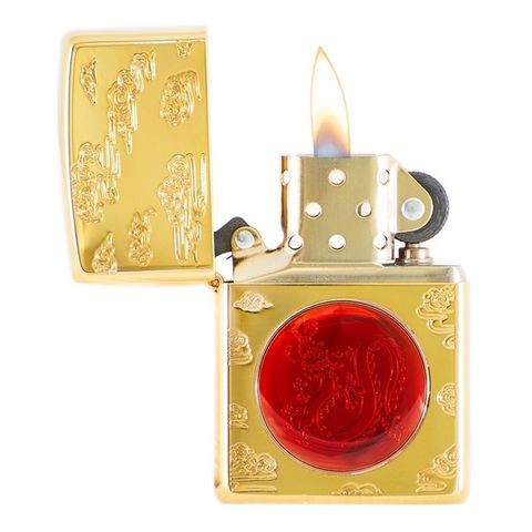 Bật Lửa Zippo Year of the Dragon 2024 - Phiên Bản Giới Hạn Châu Á Mạ Vàng CZA-3-27A - Quà Tặng Cho Fan Hâm Mộ Rồng