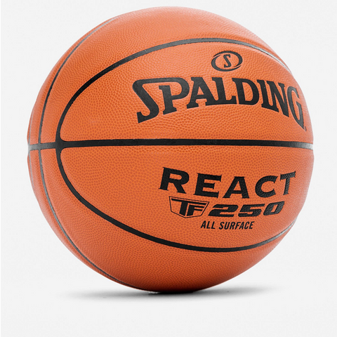 Bóng rổ Spalding React TF-250 All Surface - Bóng Chơi Trong Nhà & Ngoài Trời, Độ Nảy Chuẩn, Phù Hợp Với Cầu Thủ Mọi Lứa Tuổi