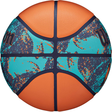 Bóng rổ Wilson NBA DRV Plus Vibe Xanh Cam - Bóng chơi ngoài trời độ bám tốt, dành cho các fan thể thao