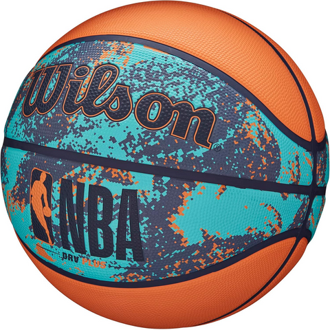 Bóng rổ Wilson NBA DRV Plus Vibe Xanh Cam - Bóng chơi ngoài trời độ bám tốt, dành cho các fan thể thao