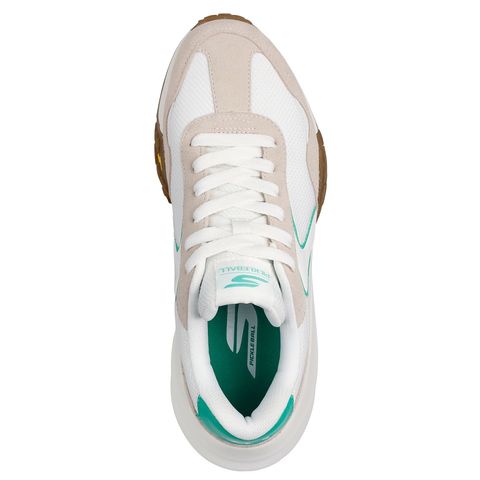 Giày Pickleball Nữ Skechers Court Frenzy Trắng Xanh - Thể Thao Thời Trang, Êm Ái, Phù Hợp Tập Luyện và Dạo Phố