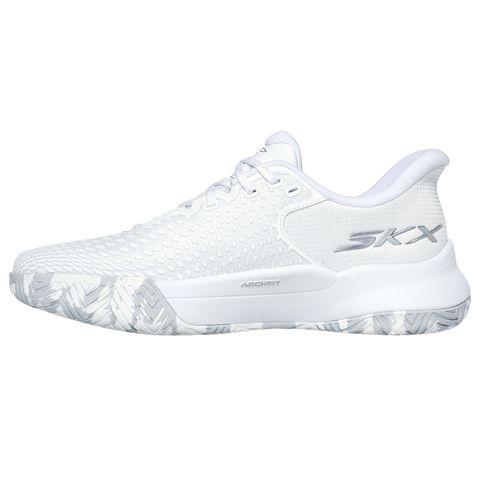 Giày Pickleball Nữ Skechers Viper Court Elite Trắng - Giày Tennis Thoáng Khí, Thiết Kế Đệm Thông Minh, Di Chuyển Linh Hoạt