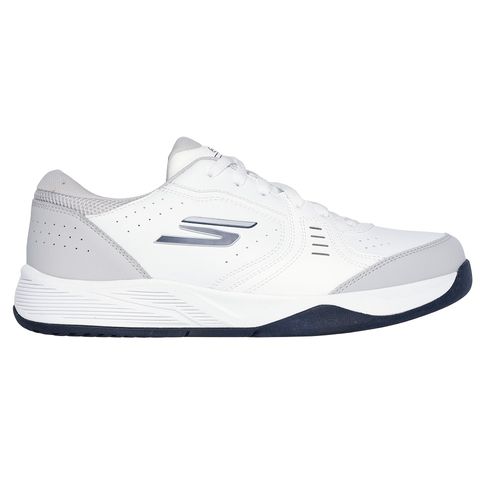 Giày Pickleball Skechers Men's Viper Court Smash Trắng Xám - Giày Tennis Thể Thao Nam Thoáng Khí, êm Ái, Đa Năng