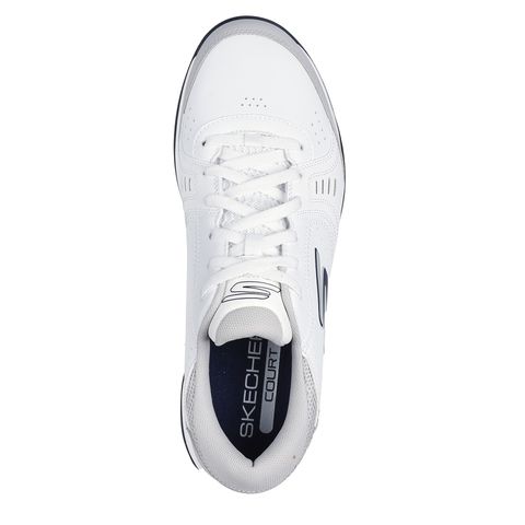 Giày Pickleball Skechers Men's Viper Court Smash Trắng Xám - Giày Tennis Thể Thao Nam Thoáng Khí, êm Ái, Đa Năng