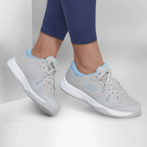 Giày Pickleball Nữ Skechers Viper Court Smash Gray Blue - Giày Tennis Thể Thao Chất Lượng Cao, Thiết Kế Độc Đáo, Thoải Mái