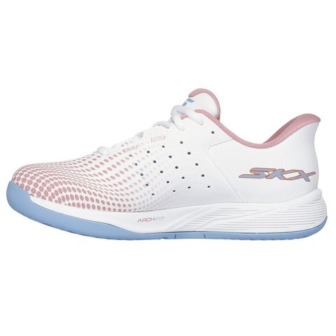 Giày Pickleball Nữ Skechers Viper Court Reload Xanh Nhạt - Giày Tennis Thể Thao Đế Cao Su Chống Trượt, Thiết Kế Thời Trang