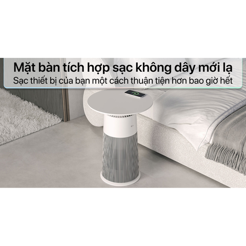 Máy Lọc Không Khí LG PuriCare Aero Furniture AS20GPWU0 - Thiết Kế 2in1, Sạc Không Dây, Lọc PM0.01, Bảng Điều Khiển Thông Minh