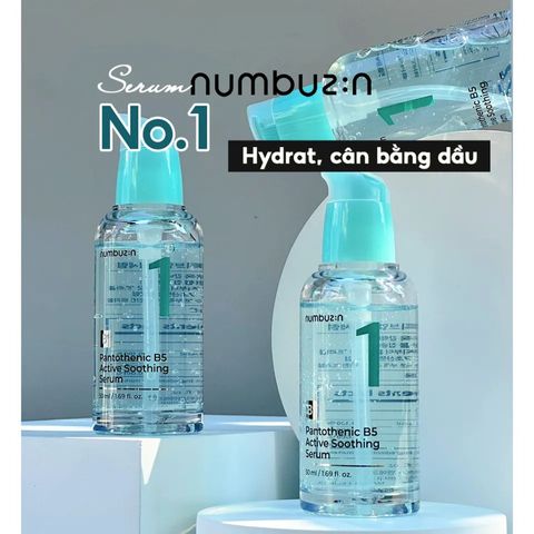 Serum Numbuzin No.1 Pantothenic B5 Active Soothing 50ml - Hỗ trợ làm dịu da nhạy cảm, cung cấp độ ẩm sâu, sản phẩm chăm sóc da Hàn Quốc