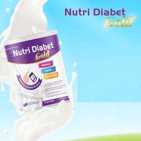 Sữa Dinh Dưỡng Nutri Diabet Gold cho Người Tiểu Đường - Hỗ Trợ Ổn Định Đường Huyết, Tăng Đề Kháng, Hương Vị Vani Ngon Miệng