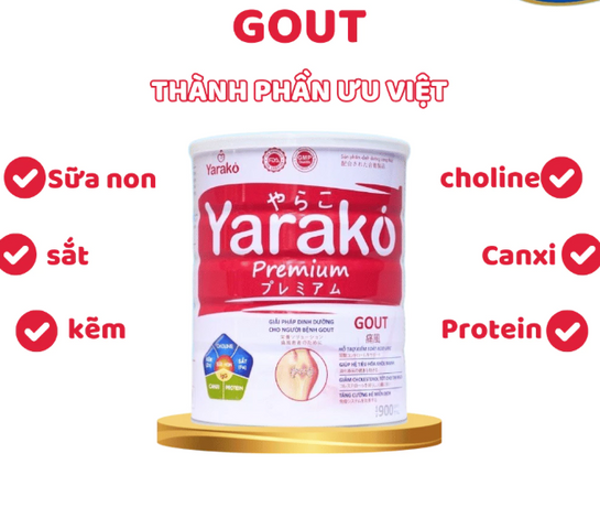Sữa Dinh Dưỡng Yarako Premium Nhật Bản cho Người Bị Gút - Kiểm Soát Acid Uric, Bổ Sung Dưỡng Chất Thiếu Hụt