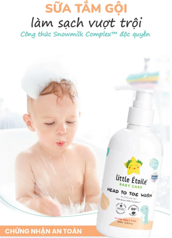 Sữa Tắm Gội Little Étoile Baby Care 250ml - Cho Trẻ Từ 2 Tuổi, Công Thức Từ Thiên Nhiên, An Toàn Cho Da Nhạy Cảm