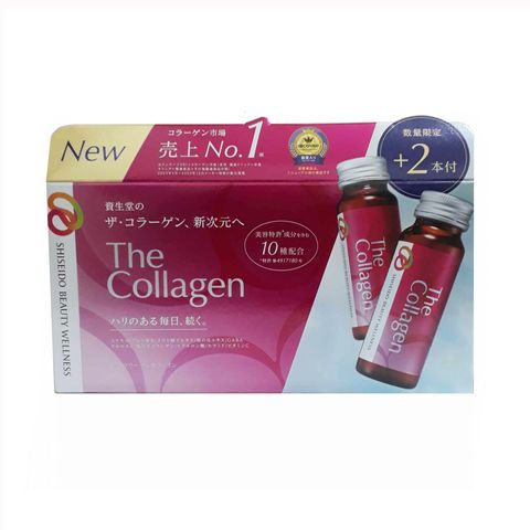 Nước Collagen Shiseido Nhật Bản - Hỗ trợ đẹp da, cải thiện tuổi tác và tốt cho xương khớp - Hộp 10 lọ, 50ml/lọ