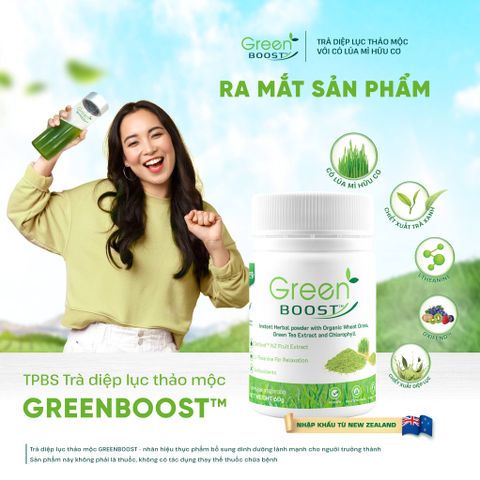 Trà Diệp Lục Thảo Mộc GreenBoost - Hỗ Trợ Bổ Sung Chất Xơ, Giữ Dáng, Thức Uống Dinh Dưỡng Lành Mạnh, Giàu Vitamin và Khoáng Chất