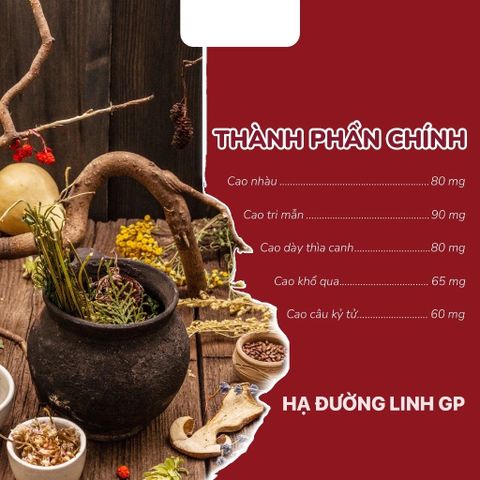 Viên Uống Hạ Đường Linh GP - Hỗ Trợ Ổn Định Đường Huyết Từ Trái Nhàu, Giảm Biến Chứng Tiểu Đường, Hộp 30 Viên